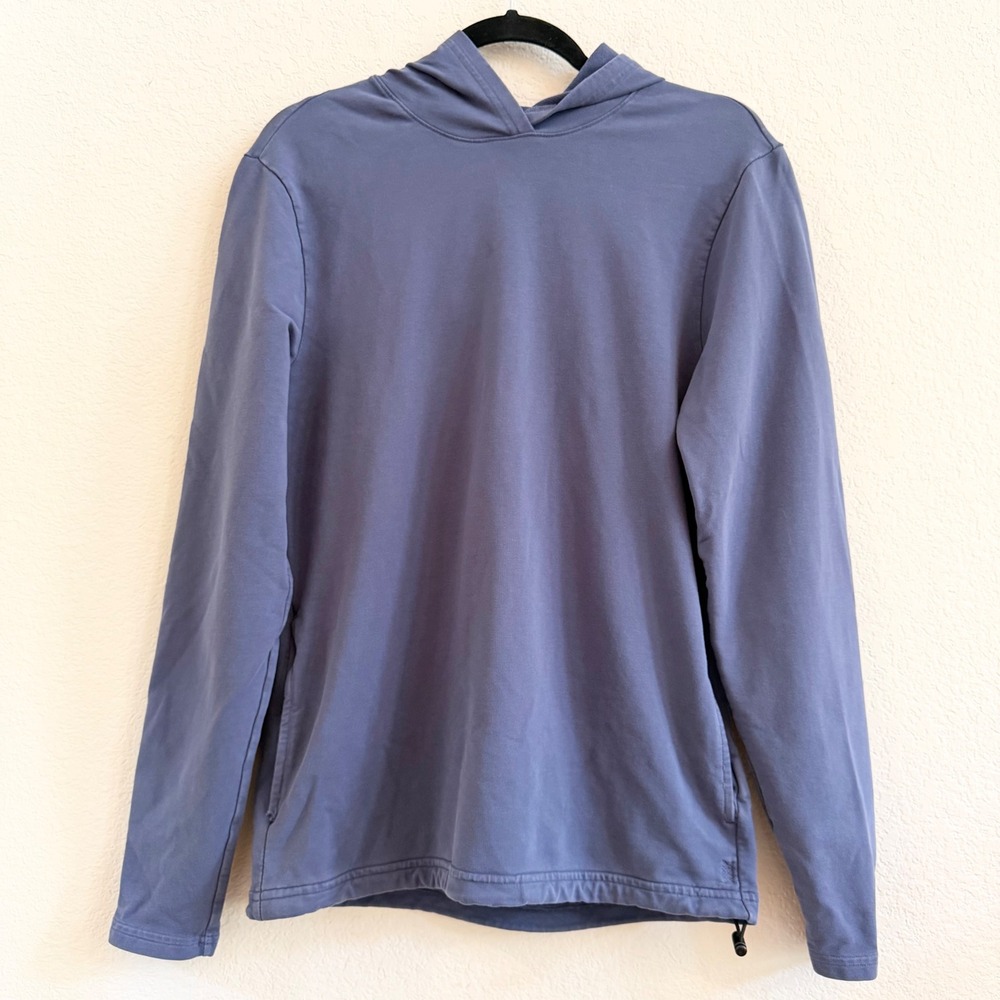Rhone Bolinas Hoodie Mens Sz S Blue Cotton Stretch Pullover Techwear Gorpcore